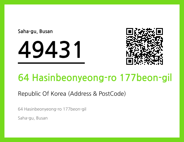 Address and Postal Code QR Code Image (CC BY 4.0)