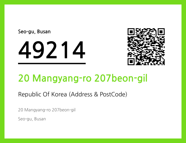 CC BY 4.0 Address and Postal Code QR Code Image (CC BY 4.0)