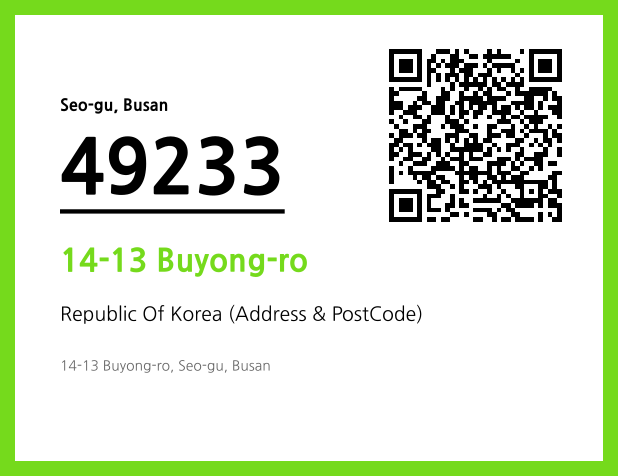 Address and Postal Code QR Code Image