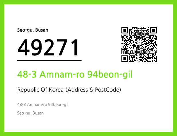 Address and Postal Code QR Code Image (CC BY 4.0)