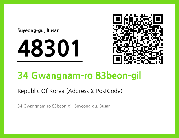 Address and Postal Code QR Code Image