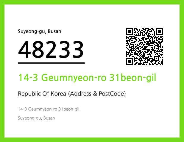 Address and Postal Code QR Code Image (CC BY 4.0)