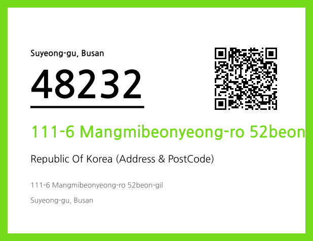 Address and Postal Code QR Code Image (CC BY 4.0)