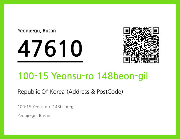 Address and Postal Code QR Code Image (CC BY 4.0)