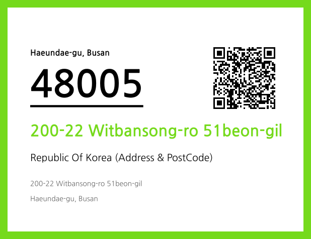 CC BY 4.0 Address and Postal Code QR Code Image (CC BY 4.0)