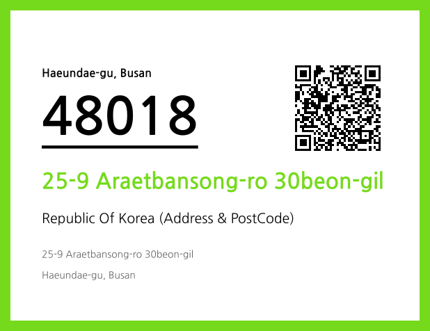 CC BY 4.0 Address and Postal Code QR Code Image (CC BY 4.0)