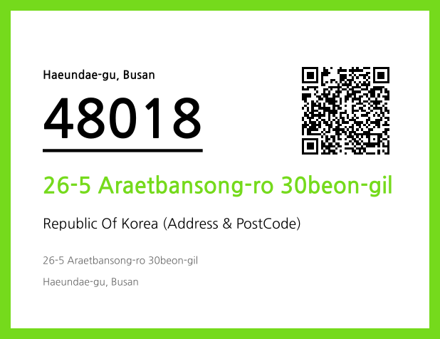 CC BY 4.0 Address and Postal Code QR Code Image (CC BY 4.0)