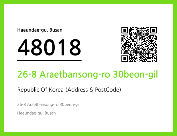 Address and Postal Code QR Code Image (CC BY 4.0)