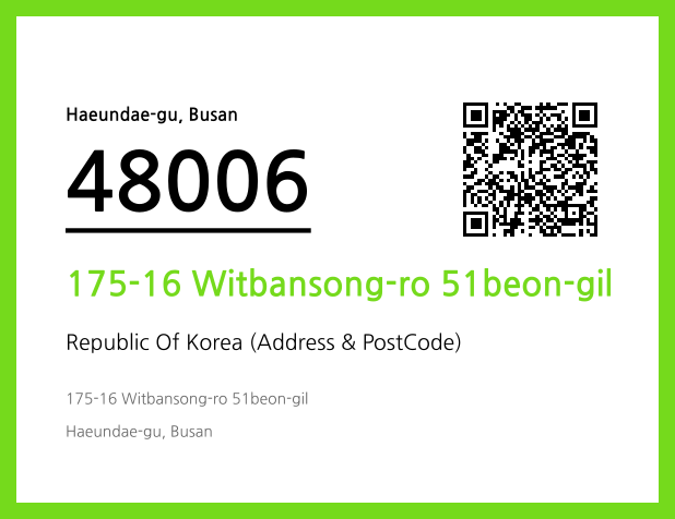 CC BY 4.0 Address and Postal Code QR Code Image (CC BY 4.0)