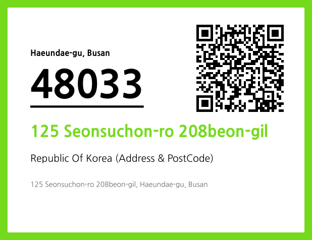 Address and Postal Code QR Code Image