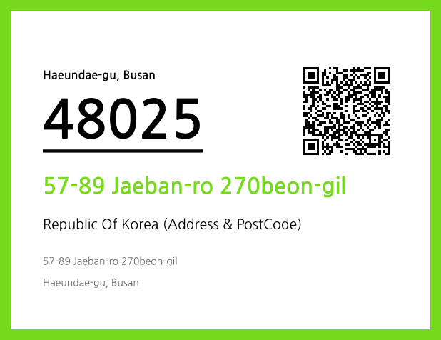 CC BY 4.0 Address and Postal Code QR Code Image (CC BY 4.0)