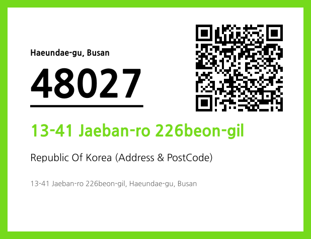 Address and Postal Code QR Code Image