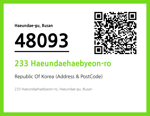 Address and Postal Code QR Code Image