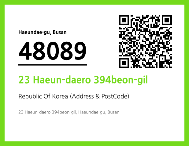 Address and Postal Code QR Code Image