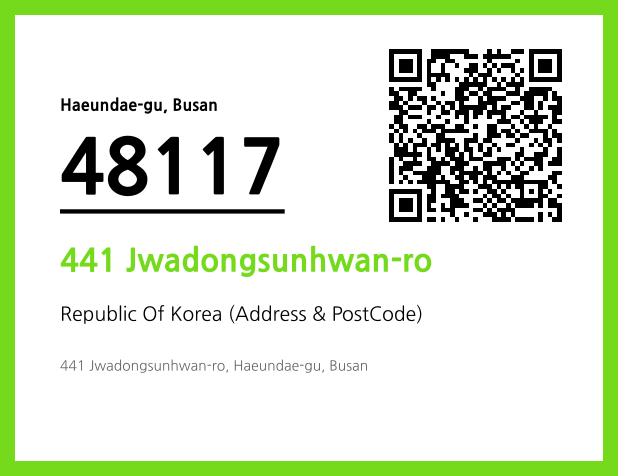 Address and Postal Code QR Code Image