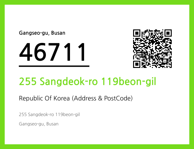 CC BY 4.0 Address and Postal Code QR Code Image (CC BY 4.0)