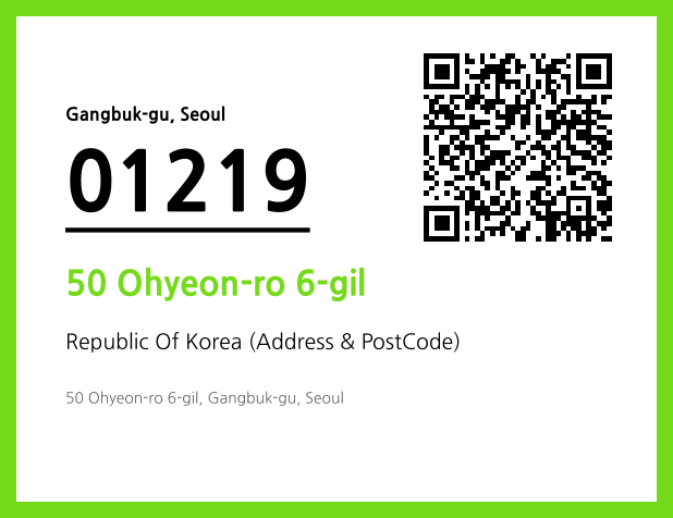 Address and Postal Code QR Code Image