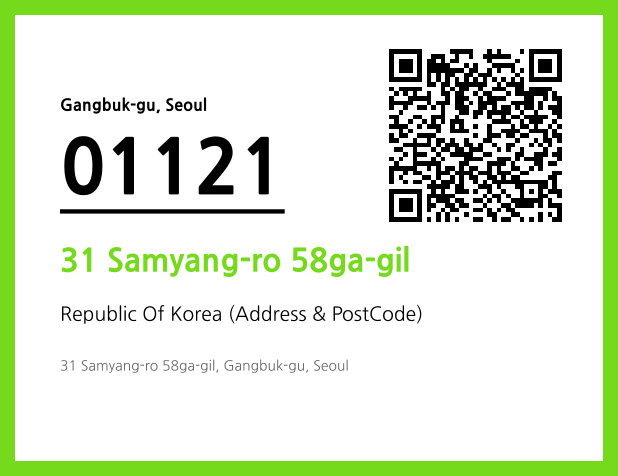 Address and Postal Code QR Code Image