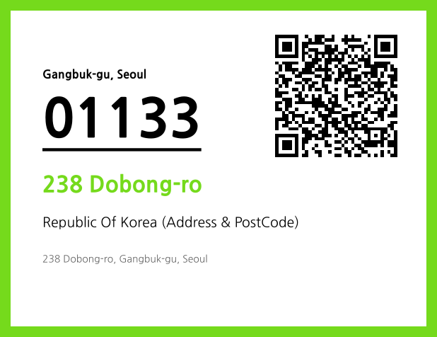 Address and Postal Code QR Code Image