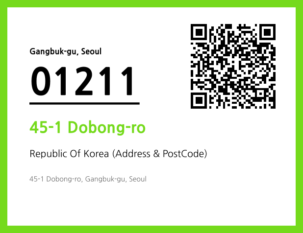 Address and Postal Code QR Code Image