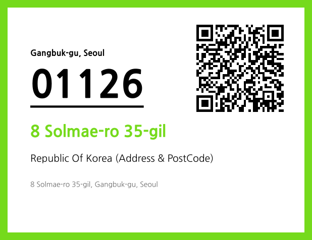 Address and Postal Code QR Code Image