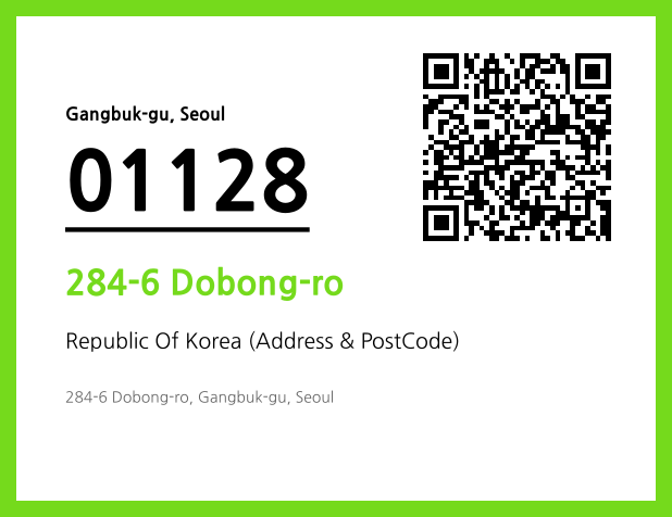 Address and Postal Code QR Code Image