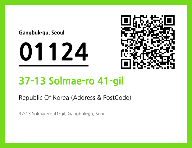 Address and Postal Code QR Code Image