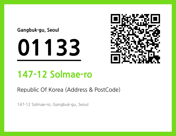 Address and Postal Code QR Code Image