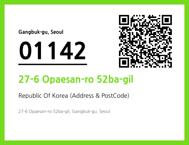 Address and Postal Code QR Code Image