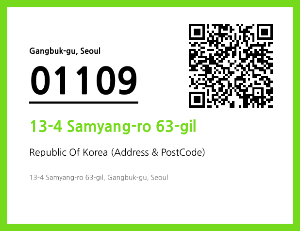 Address and Postal Code QR Code Image