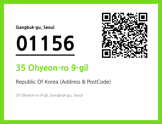 Address and Postal Code QR Code Image