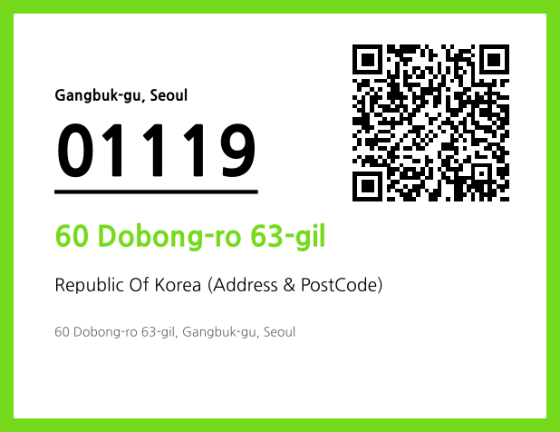 Address and Postal Code QR Code Image