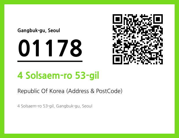 Address and Postal Code QR Code Image