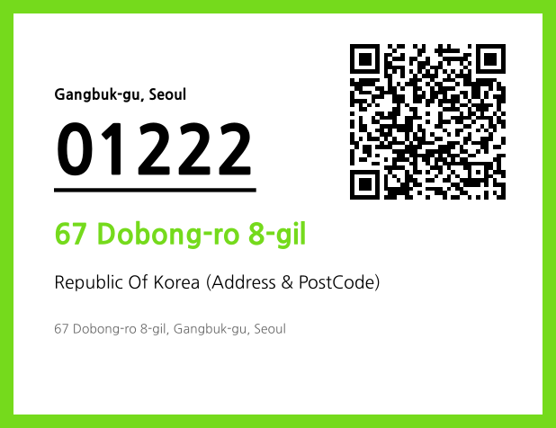 Address and Postal Code QR Code Image