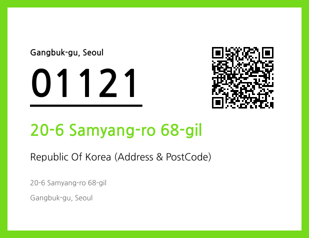 Address and Postal Code QR Code Image (CC BY 4.0)