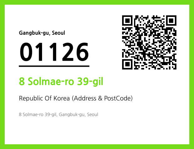 Address and Postal Code QR Code Image