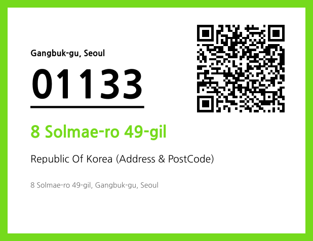 Address and Postal Code QR Code Image