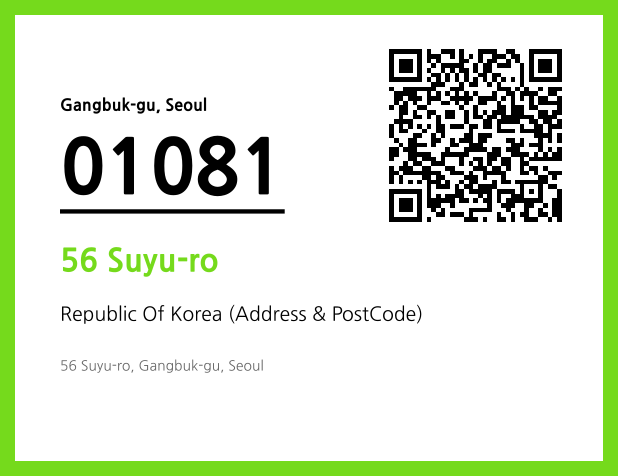 Address and Postal Code QR Code Image