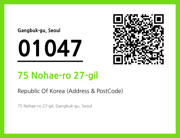 Address and Postal Code QR Code Image