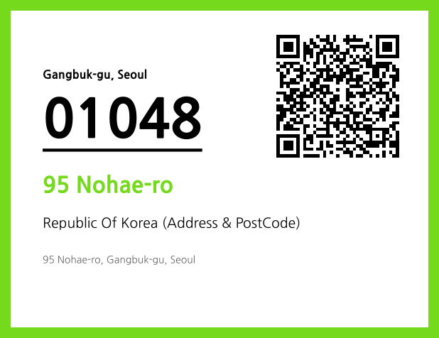 Address and Postal Code QR Code Image