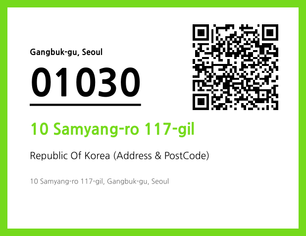 Address and Postal Code QR Code Image