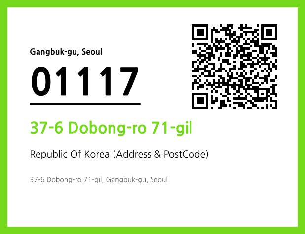 Address and Postal Code QR Code Image