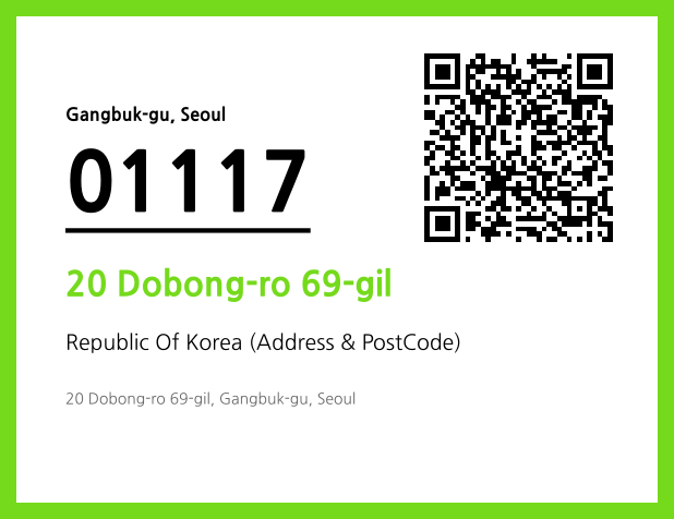 Address and Postal Code QR Code Image