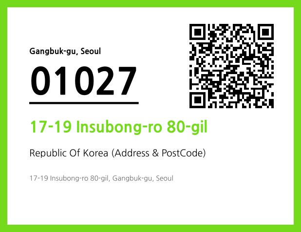 Address and Postal Code QR Code Image