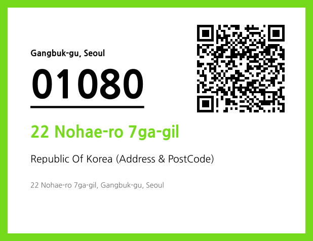 Address and Postal Code QR Code Image