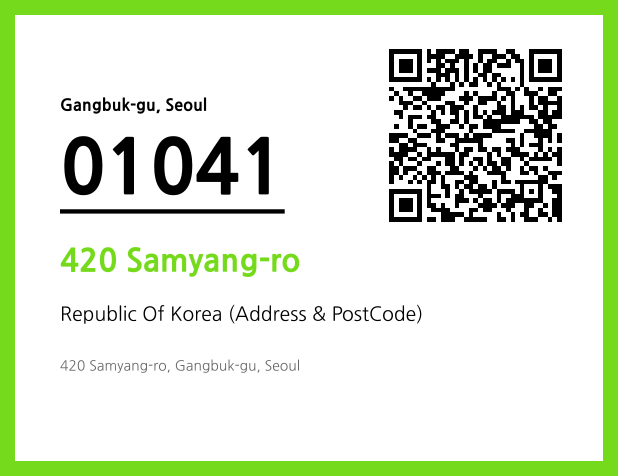 Address and Postal Code QR Code Image