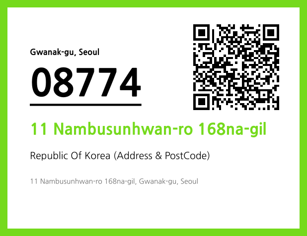 Address and Postal Code QR Code Image