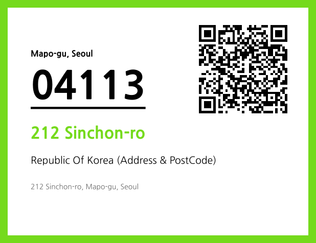 Address and Postal Code QR Code Image (CC BY 4.0)