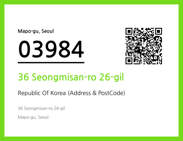 CC BY 4.0 Address and Postal Code QR Code Image (CC BY 4.0)