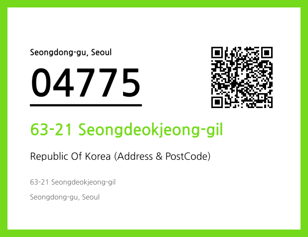 Address and Postal Code QR Code Image (CC BY 4.0)